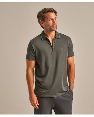 BAM Quarter Zip Polo Shirt - Brown