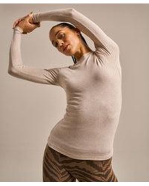 BAM Clothing Horizon Luxe Long Sleeve Top Camel Marl - Natural