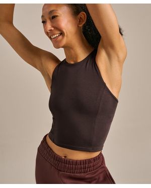 BAM Ultimate Balm Twist Back Crop Top - Brown