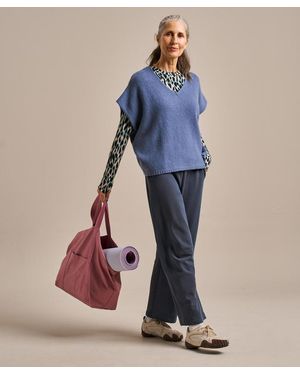 BAM Sleeveless Boxy Layering Knitted Top - Blue