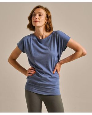 BAM Short Sleeve Slub Flow Top - Blue