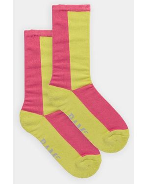 BAM Quarter Block Stripe Socks - Pink