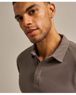 BAM Themis Long Sleeve Pique Polo - Brown