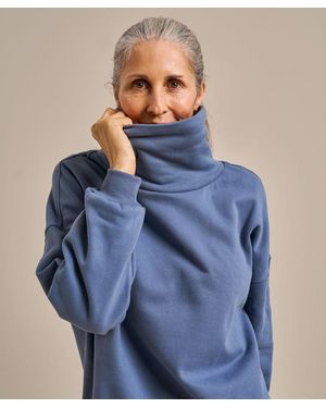 BAM 73 Zero Funnel Neck Sweat Top - Blue