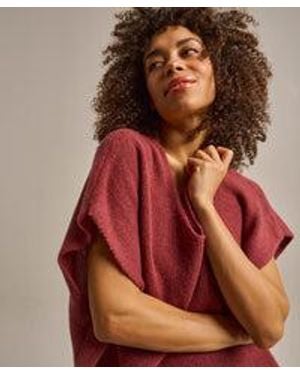BAM Clothing Sleeveless Layering Boxy Knitted Top Rose Garnet - Brown