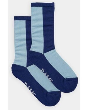 BAM Quarter Block Stripe Socks - Blue