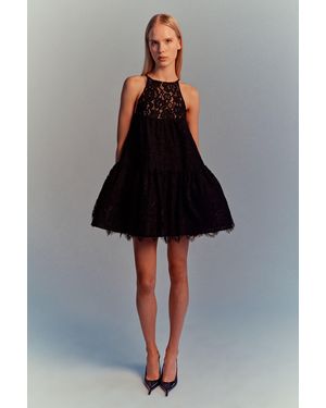 Bardot Emmery Babydoll Mini Dress - Black