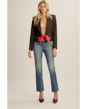 Bardot Dilone Bow Front Blazer - Blue