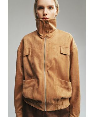 Bardot Regina Faux Suede Jacket - Brown