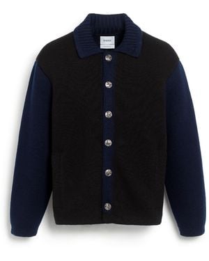 Barrie Trompe-l''œil Jacket In Cashmere And Wool - Blue
