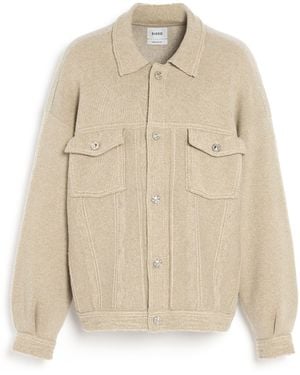Barrie Denim Oversized Patchwork Cashmere And Cotton Jacket - Natural
