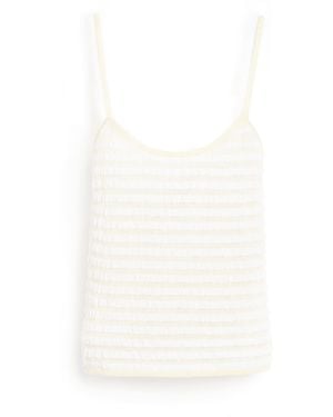 Barrie Top In Embossed Knit - White
