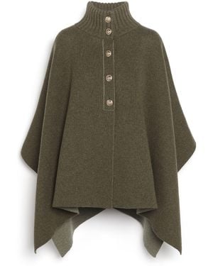Barrie Cashmere Cape - Green