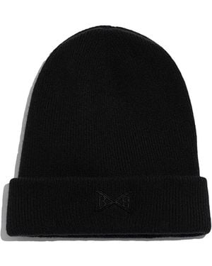 Barrie Cashmere Beanie With Embroidered Logo - Black