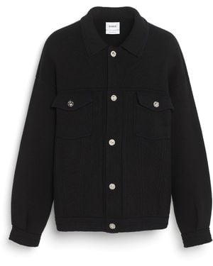 Barrie Denim Oversized Cashmere And Cotton Jacket - Black