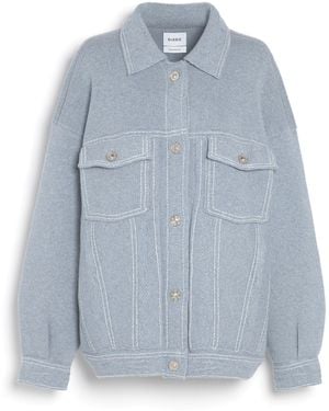 Barrie Denim Oversized Cashmere And Cotton Jacket - Blue