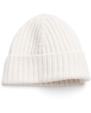 Barrie Cashmere Beanie - White