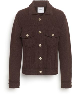 Barrie Denim Fitted Cashmere And Cotton Jacket - Brown