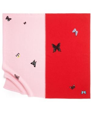 Barrie Butterflies Scarf + Damien Hirst - Red