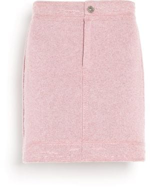 Barrie Denim Cashmere And Cotton Skirt - Pink