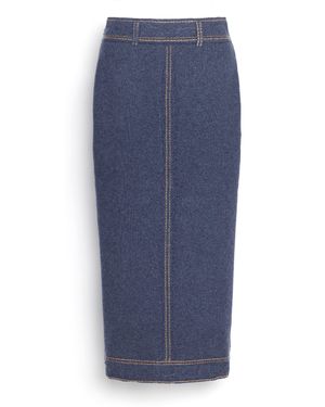 Barrie Long Denim Skirt - Blue