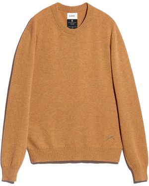 Barrie Round Neck Cashmere B Label Jumper - Brown