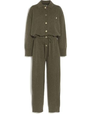 Barrie Cashmere Jumpsuit - Green