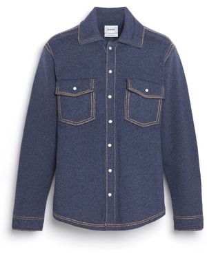 Barrie Cashmere And Cotton Denim Overshirt - Blue