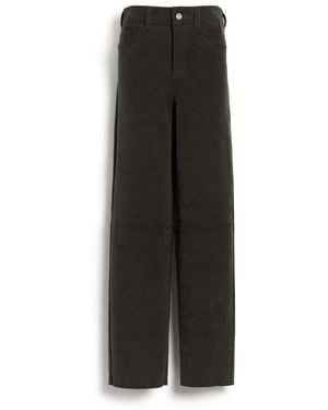 Barrie Suede-effect Pants - Black