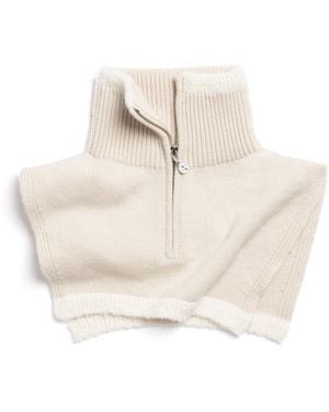 Barrie Shearling Collar In Cashmere And Alpaca - Natural