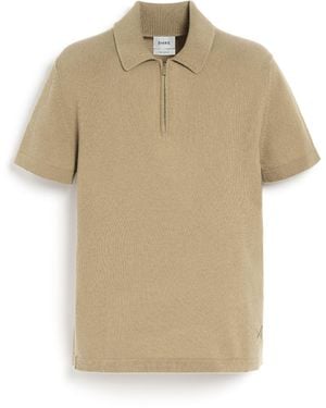 Barrie B Label Cashmere Zip-neck Top - Natural