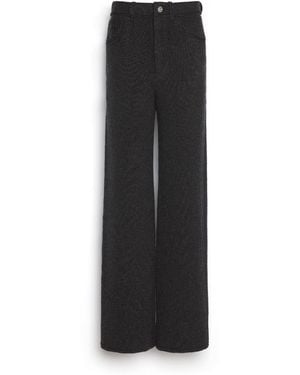 Barrie Denim Cashmere And Cotton Trousers - Black