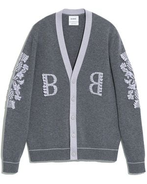 Barrie 3d Logo V-neck Cashmere Cardigan - Grey