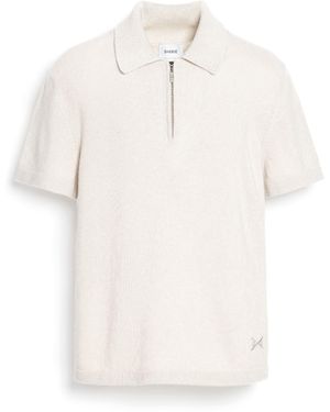 Barrie B Label Cashmere Zip-neck Top - Natural