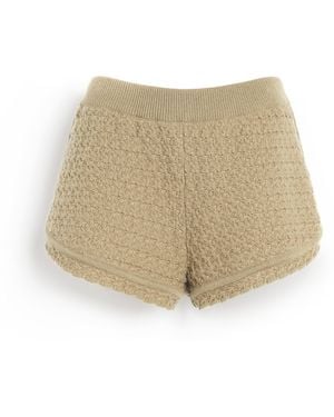 Barrie Cashmere Tweed Shorts - Natural