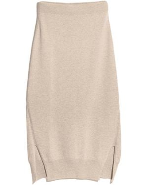 Barrie Iconic Cashmere Skirt - Natural