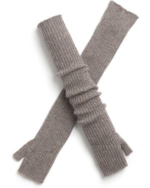 Barrie Long Cashmere Fingerless Gloves - Grey