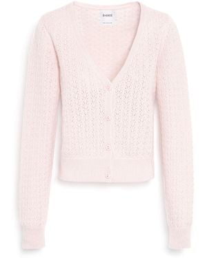 Barrie Cashmere Lace Cardigan - Pink