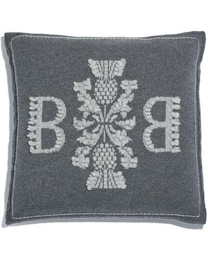 Barrie Logo Cashmere Cushion - Gray