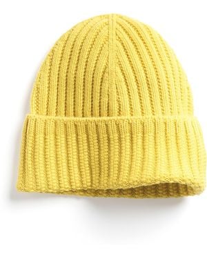 Barrie Cashmere Beanie - Yellow