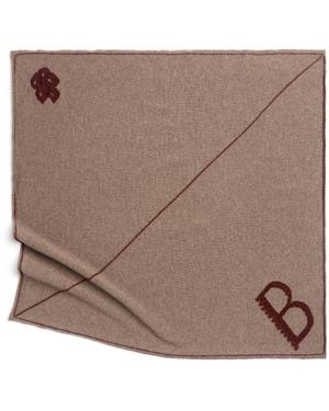 Barrie Cashmere Scarf With Details - Brown