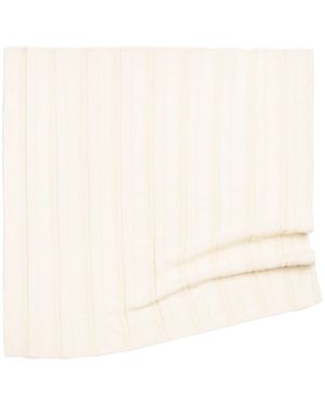 Barrie Tone-On-Tone Striped Cashmere And Cotton Scarf - Black