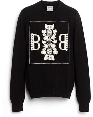Barrie 3d Cashmere Logo Round-neck Jumper - Black