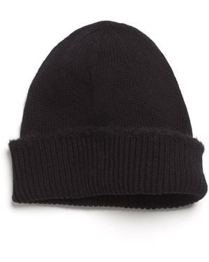 Barrie Shearling-effect Cashmere Beanie - Black