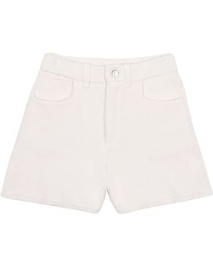 Barrie Denim Cashmere And Cotton Shorts - White