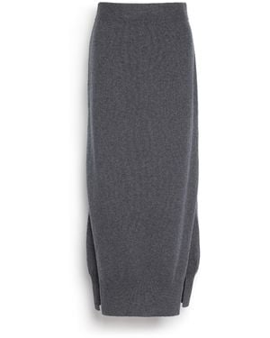 Barrie Iconic Cashmere Skirt - Grey