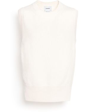 Barrie Iconic Sleeveless Cashmere Sweater - White