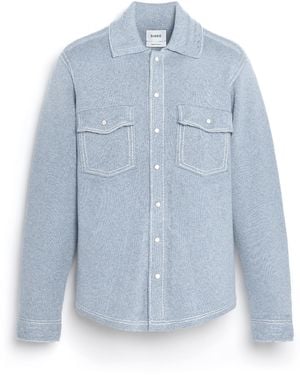 Barrie Cashmere And Cotton Denim Overshirt - Blue