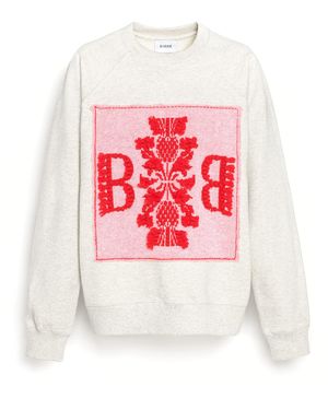 Barrie Sweatshirt With Logo Cashmere Patch - White