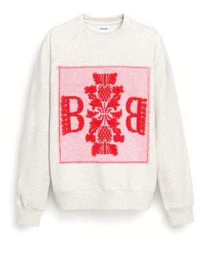 Barrie Sweatshirt With Logo Cashmere Patch - White